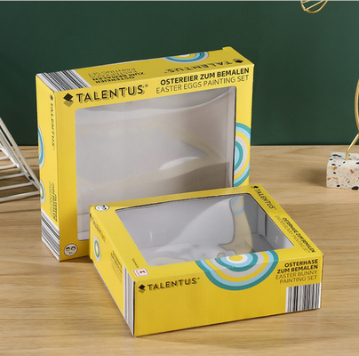 4C PMS compensó a Toy Packaging Box con e flauta de la ventana acanaló el material de papel